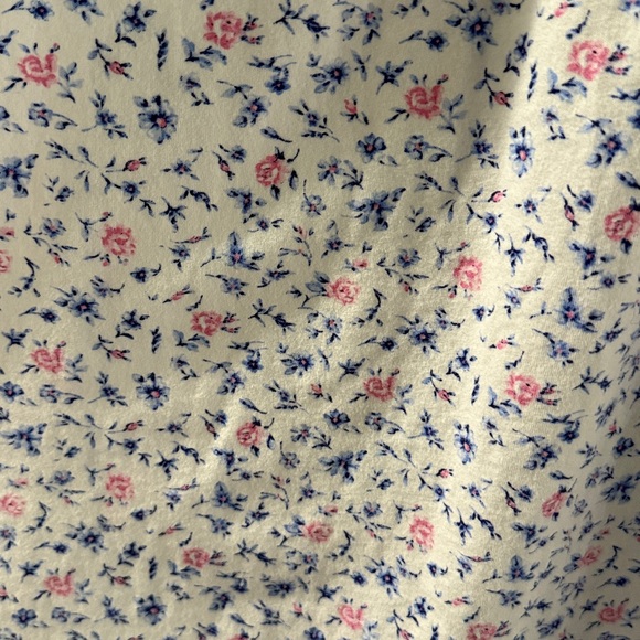 Eileen West Floral Chemise - White and Blue - Picture 5 of 5